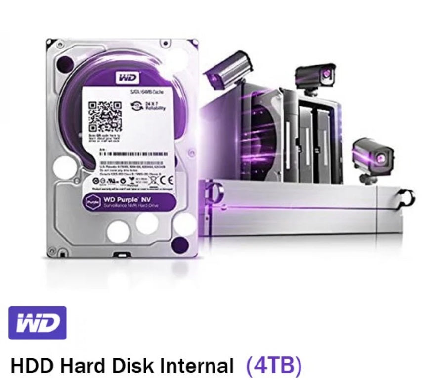 Western Digital 4TB WD42PURZ SATA Hard Drive for Surveillance Hikvision NVR/DVR