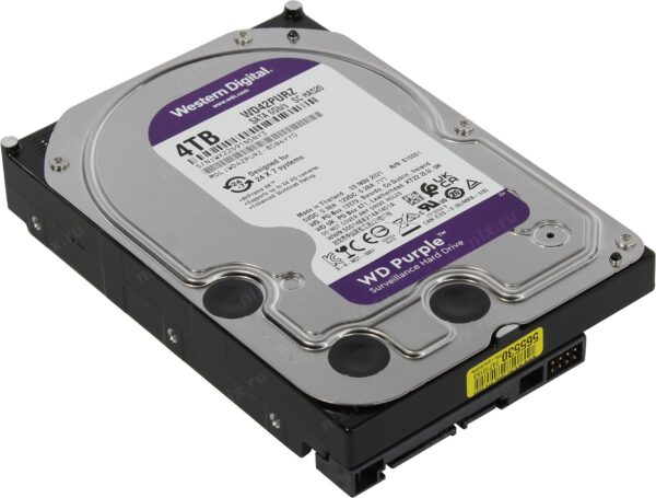 Western Digital 4TB WD42PURZ SATA Hard Drive for Surveillance Hikvision NVR/DVR