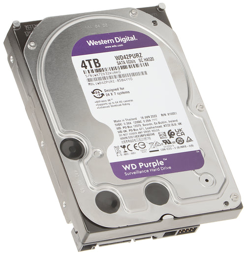 Western Digital 4TB WD42PURZ SATA Hard Drive for Surveillance Hikvision NVR/DVR